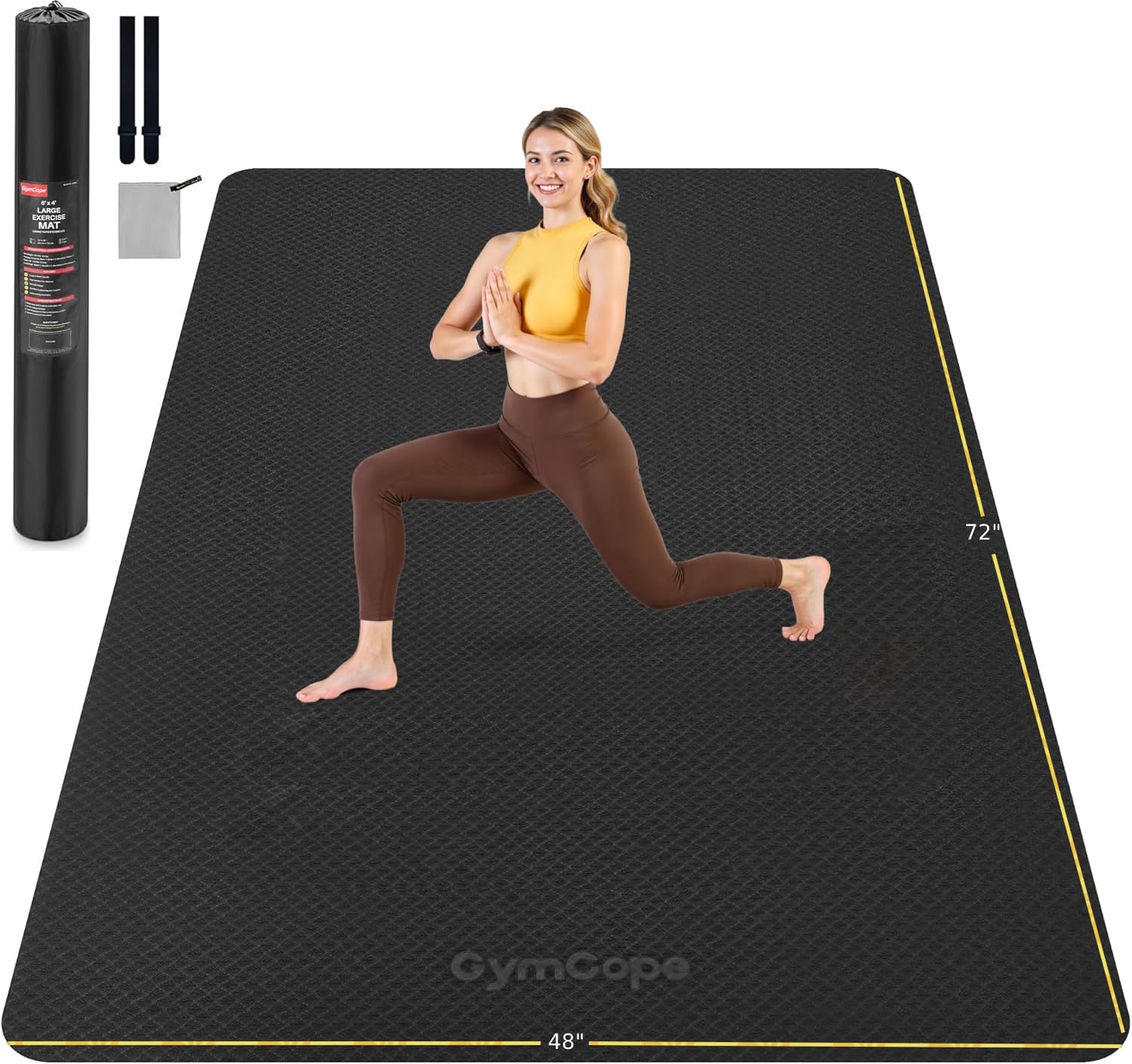 Pilates Yoga Or Gym - Extra Large Yoga Mat 72x48 or