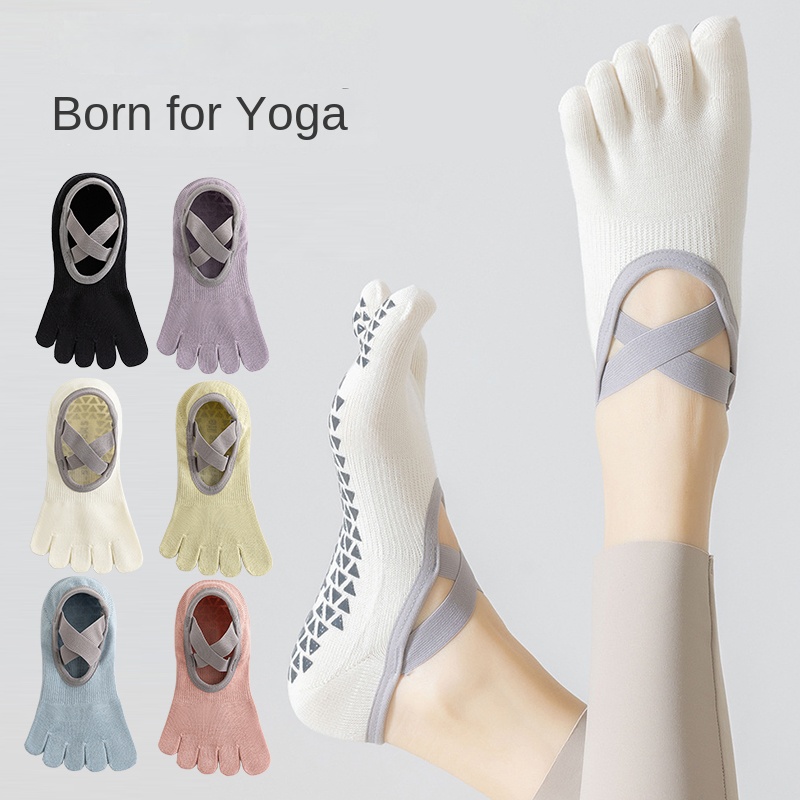 Pilates Yoga Ballet - Women Non-Slip Five-Toe Yoga Socks, Breathable
