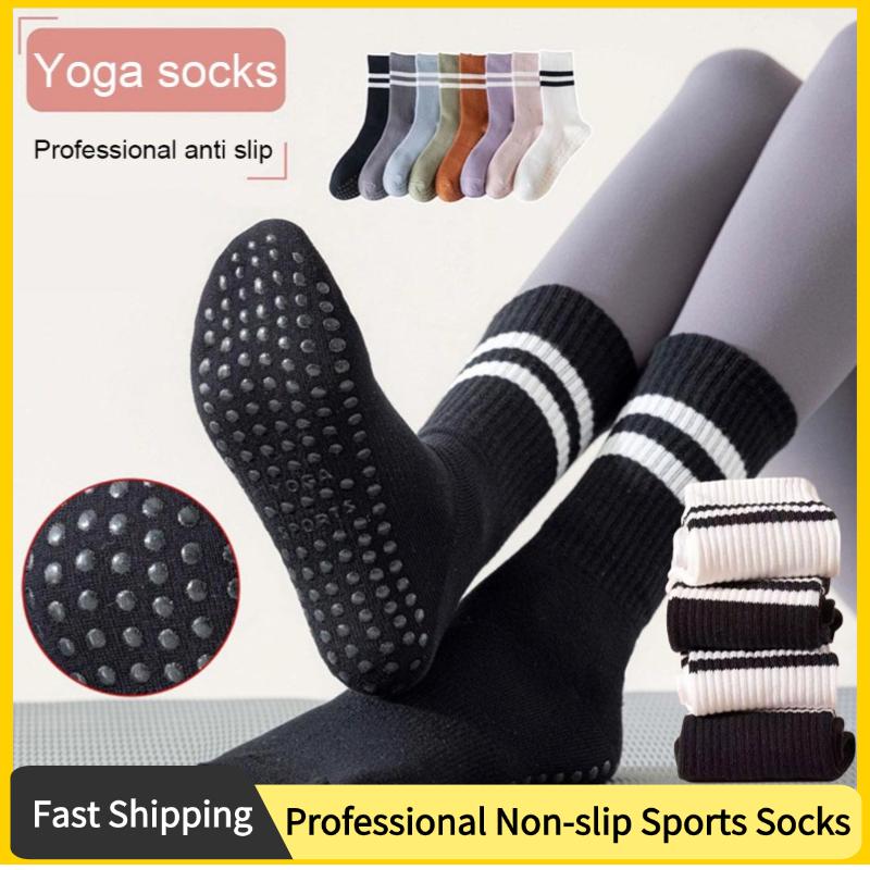 Pilates Yoga Youtube - 8Colors Sports Socks Cotton Mid-tube Bottom