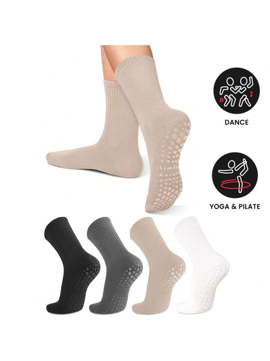 Pilates Yoga Ballet - Womens Anti-Slip Yoga Socks With Grip