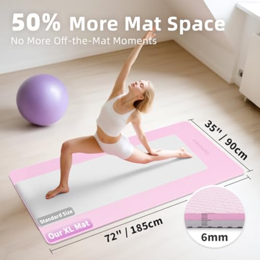 Extra Large Yoga Mat 72x48 or  - Pilates Yoga Or Gym reseña y precio