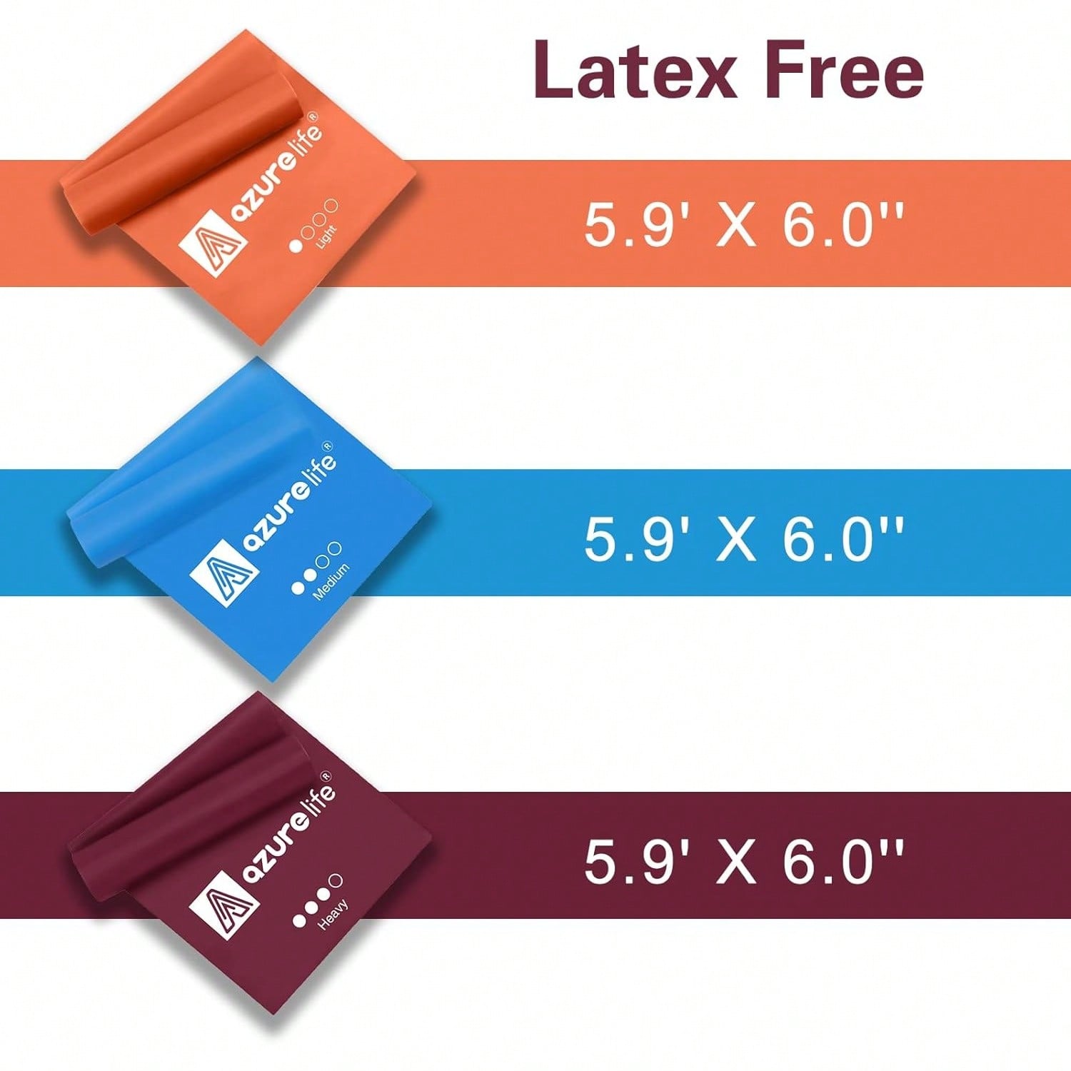 AZURELIFE Resistance Bands, Pr - Pilates Yoga Or Gym reseña y precio