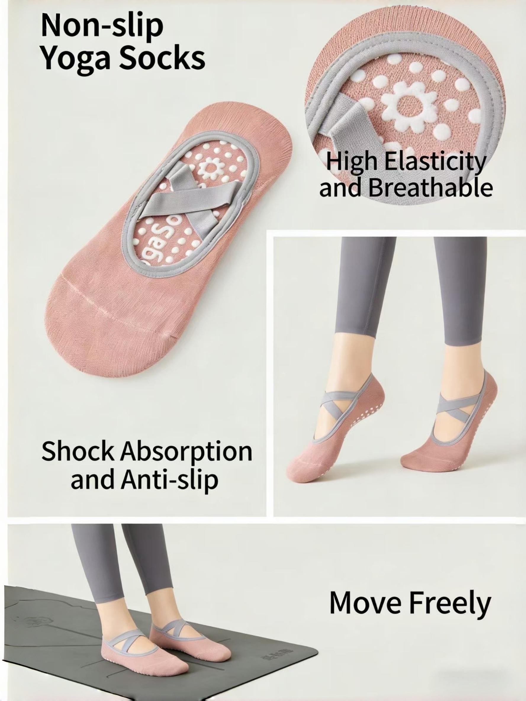 Women Yoga Sock Silicone Anti- - Pilates Yoga Sport reseña y precio