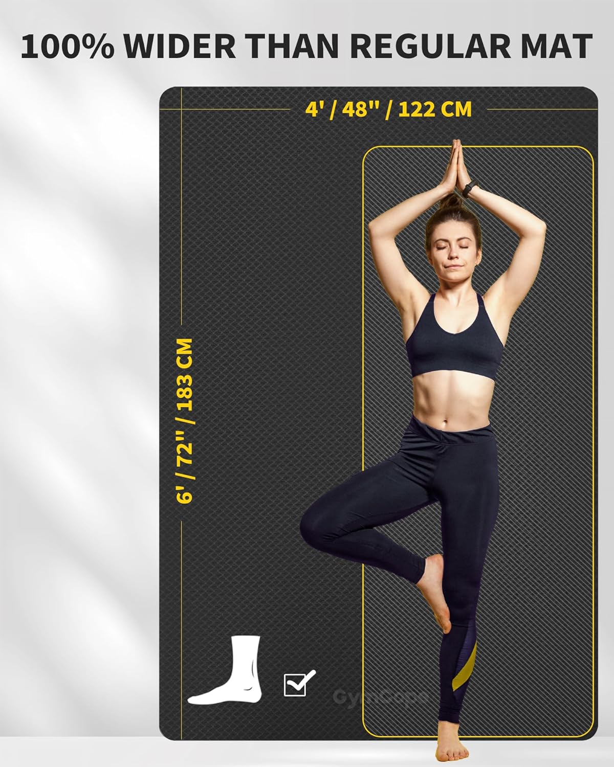 Extra Large Yoga Mat 72x48 or  - Pilates Yoga Or Gym reseña y precio