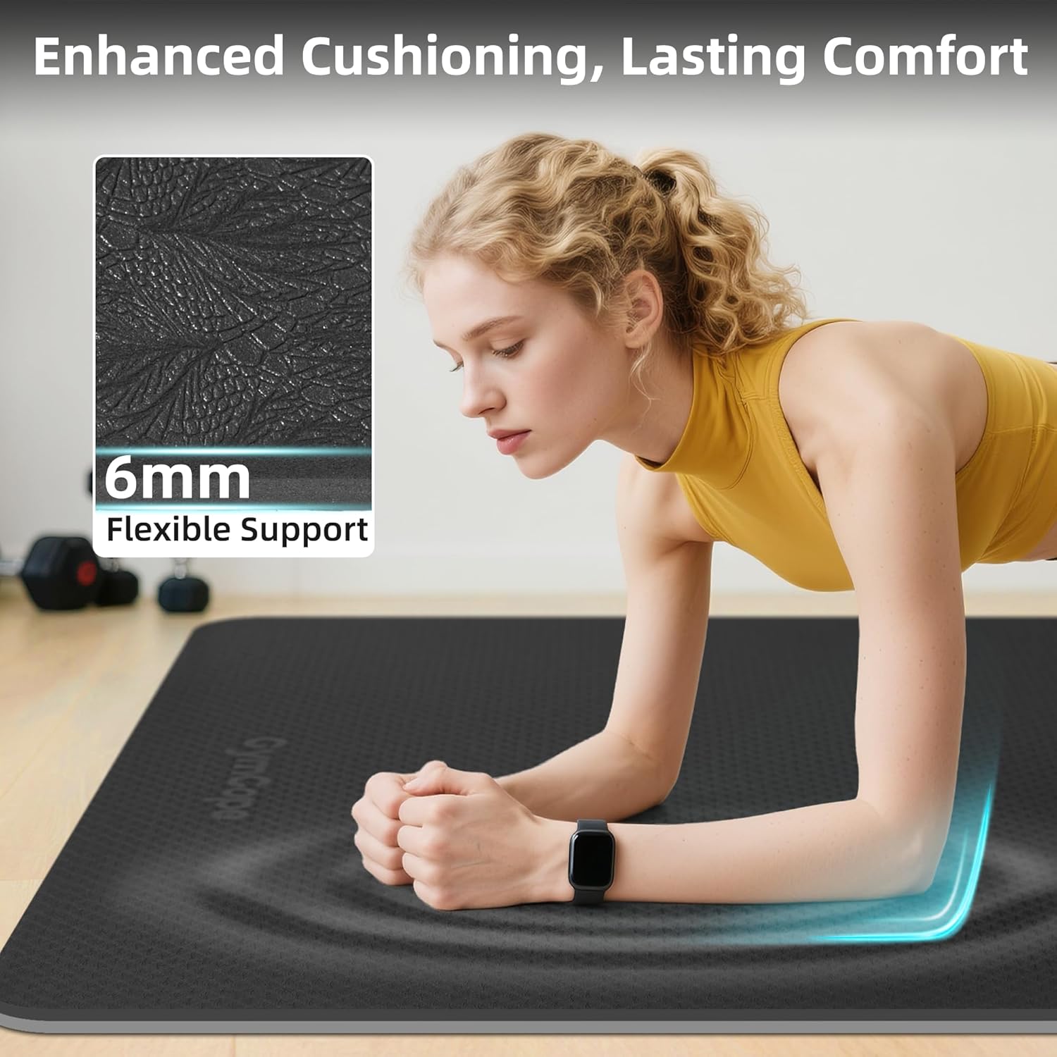 Extra Large Yoga Mat 72x48 or  - Pilates Yoga Or Gym reseña y precio