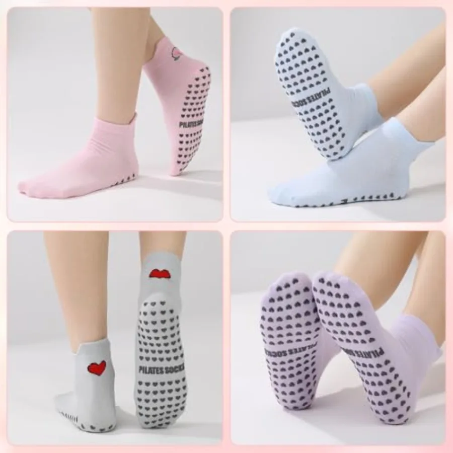 6 Pairs Pilates Socks with Gri - Pilates Yoga Ballet reseña y precio