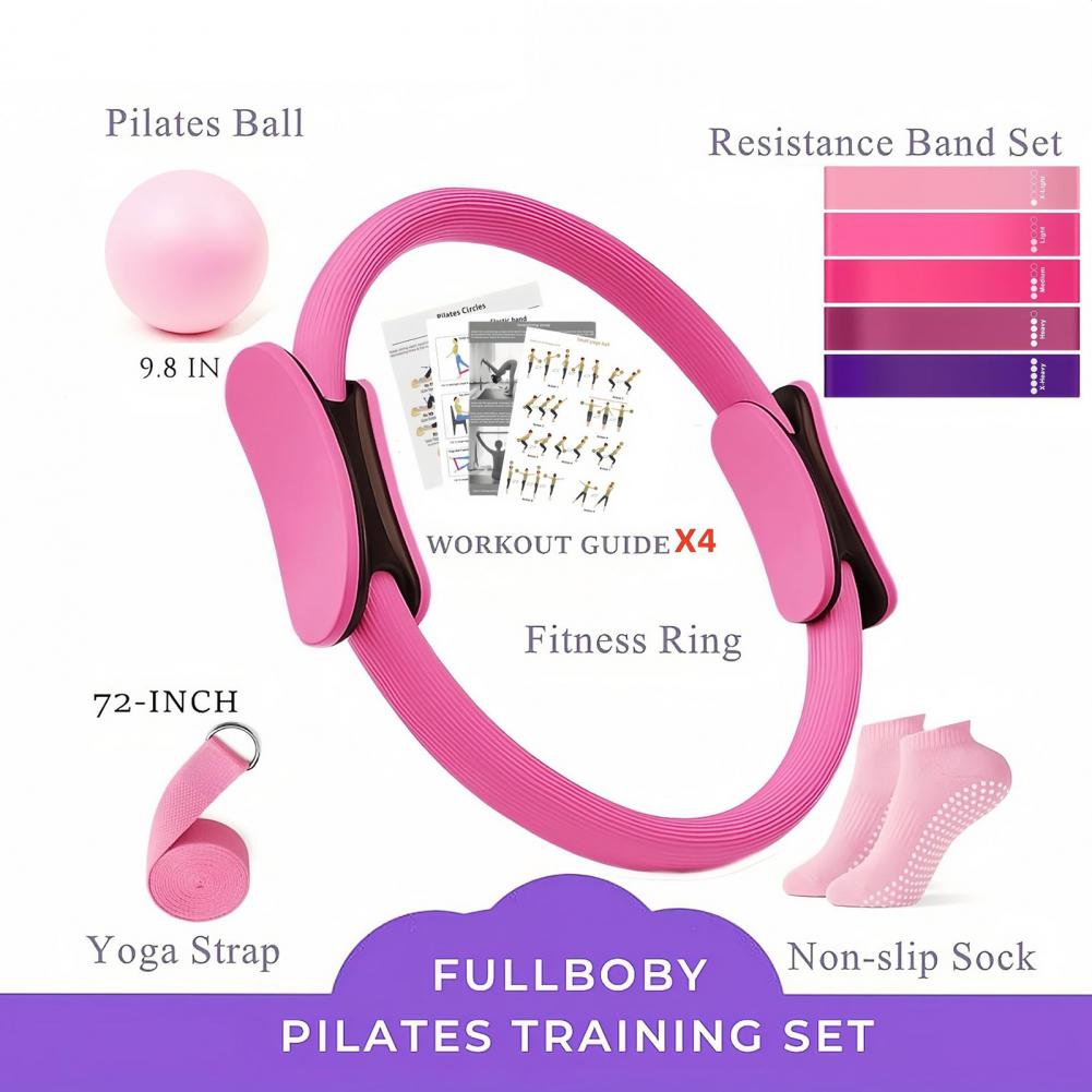 9Pcs/Set Yoga Fitness Kit with - Pilates Yoga Resistance Ring reseña y precio