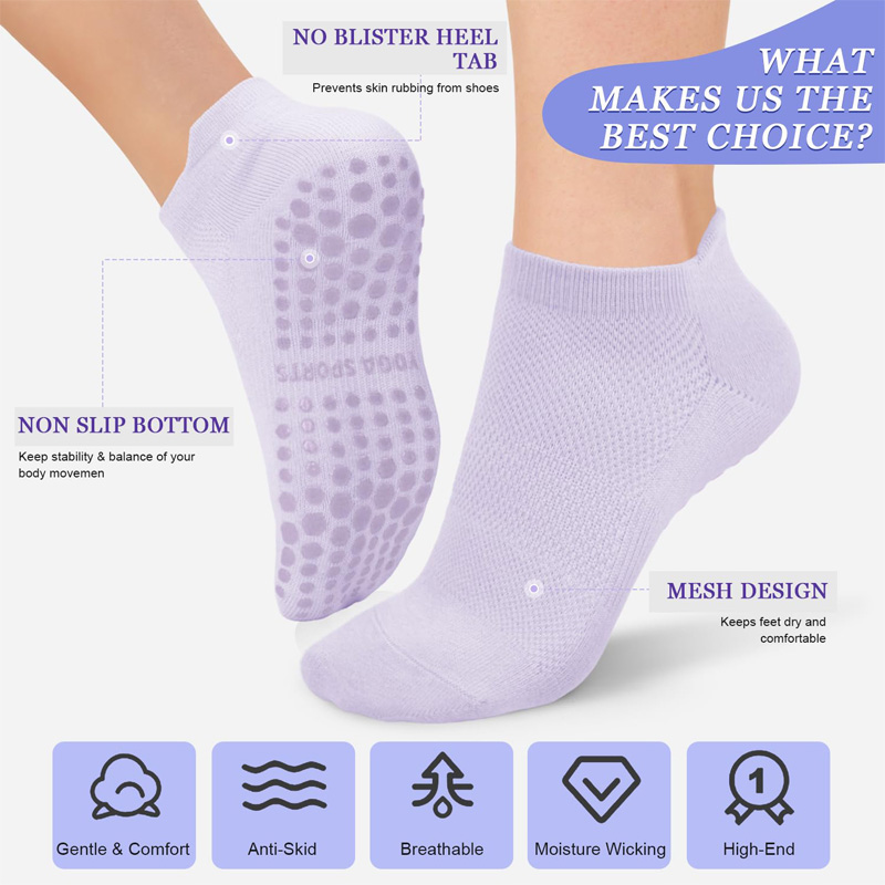 3 Pairs Yoga Socks for Women B - Pilates Yoga Youtube reseña y precio