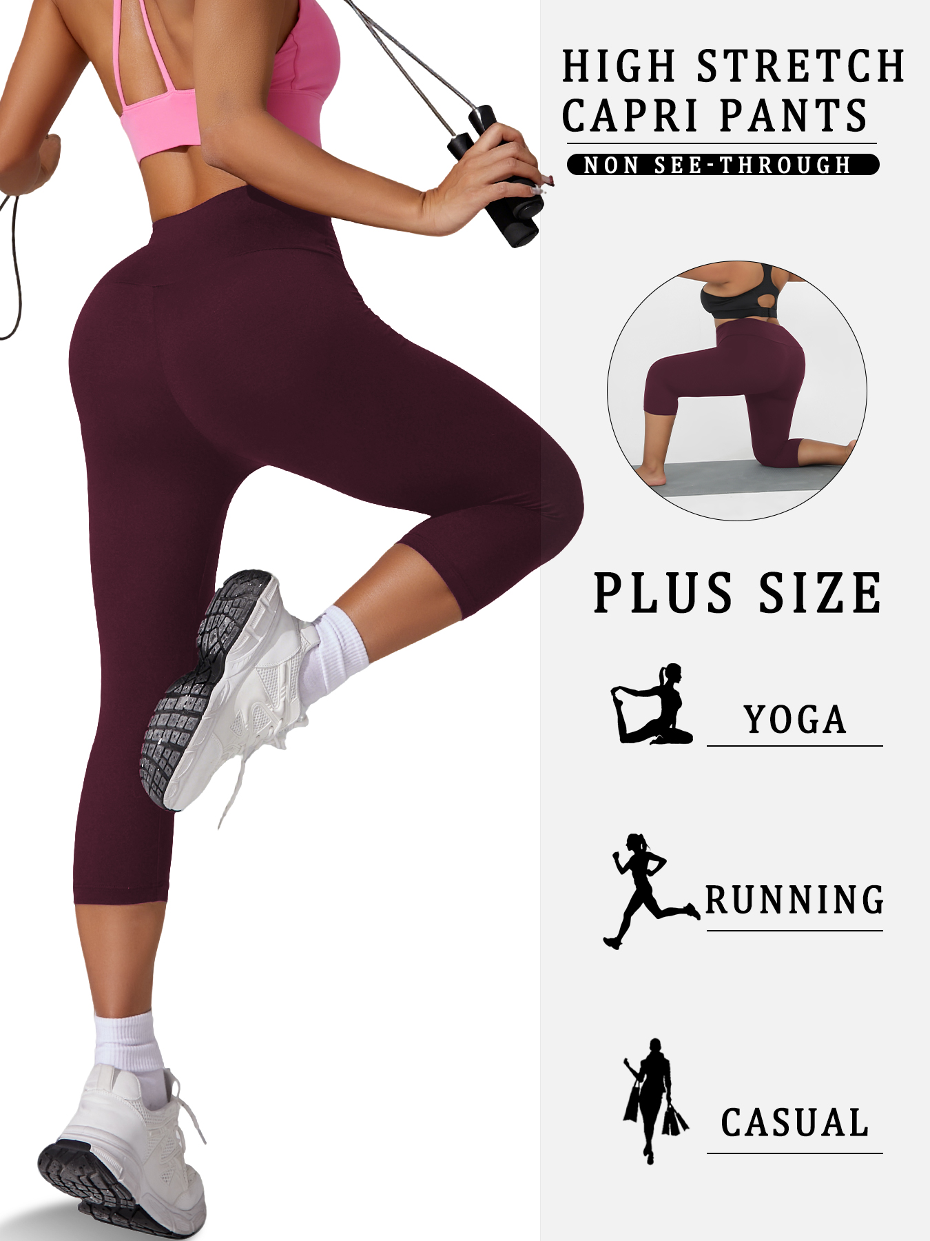 Plus Size Women's High Waisted - Pilates Yoga Outfit reseña y precio