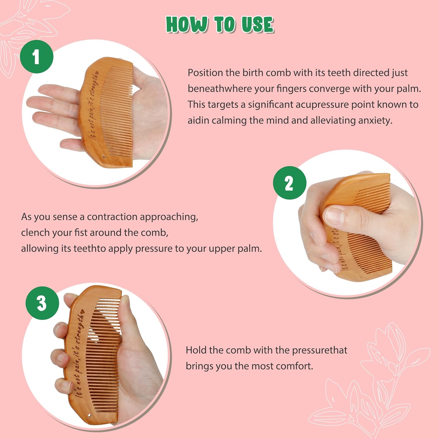 3pcs/Set Birth Comb Acupressur - Acupressure Ball Set reseña y precio