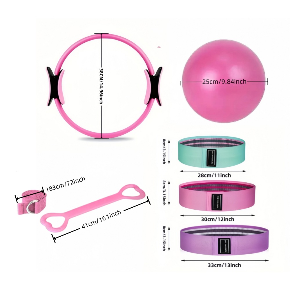 8-piece Pilates Ring Ring Set  - Pilates Yoga Resistance Ring reseña y precio