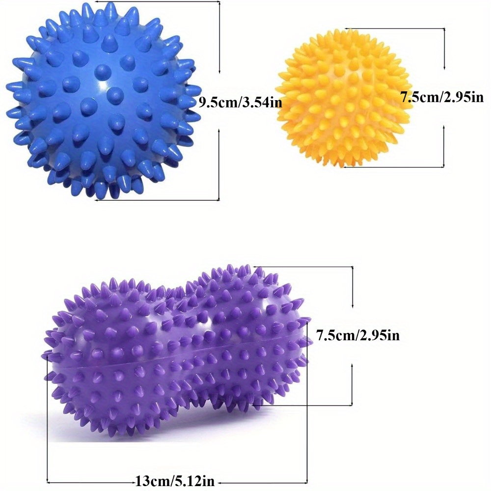 Spiky Massage Ball Set (3 Piec - Acupressure Ball Set reseña y precio