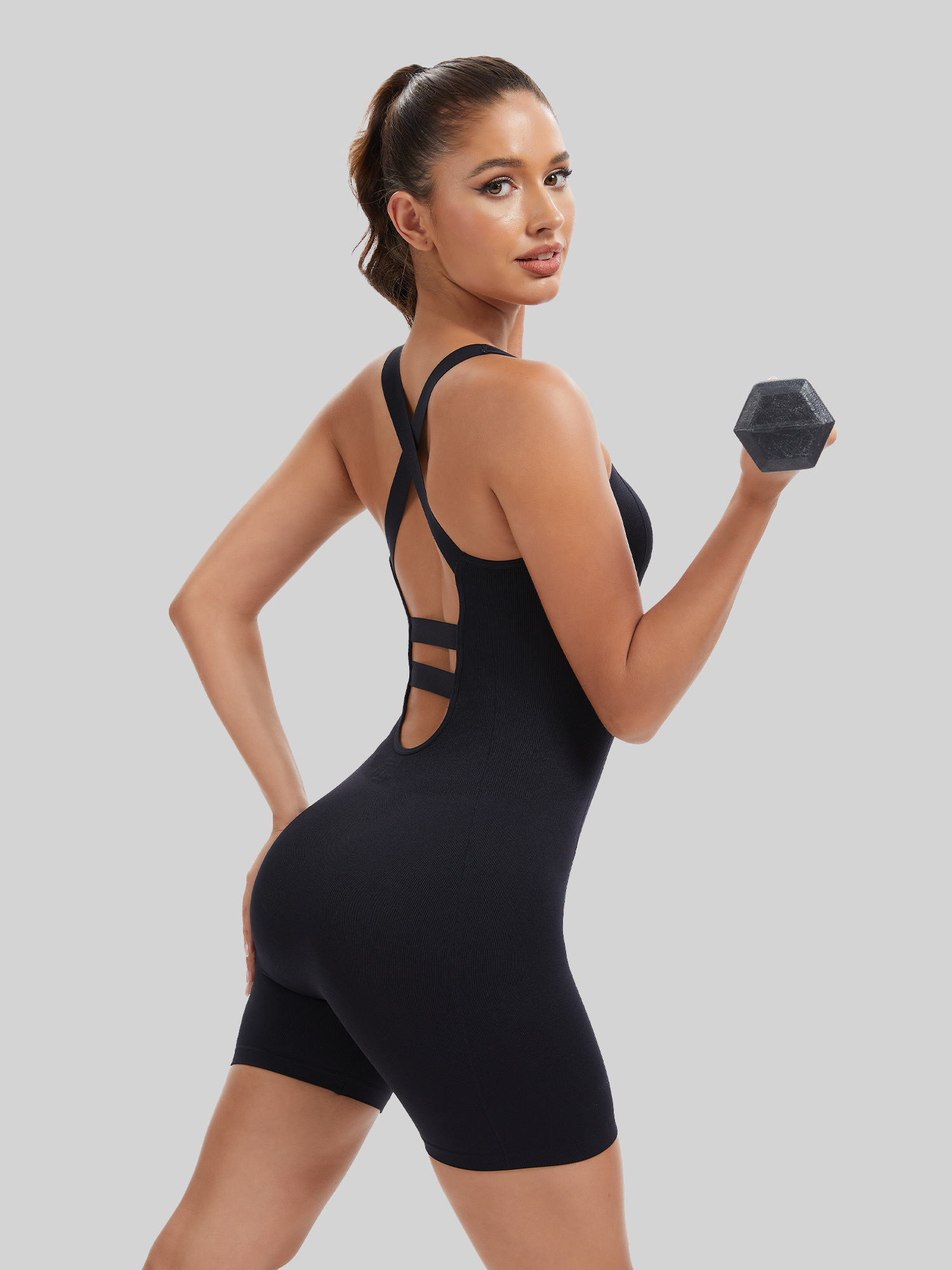 Knit Booty Lifting Bodysuit, Q - Pilates Yoga Sport reseña y precio