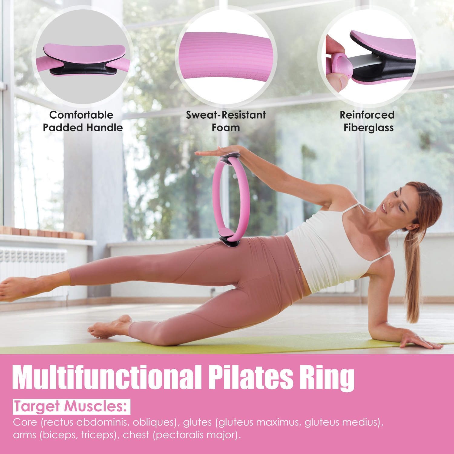 USA STOCK 14Pcs Pilates Ring E - Pilates Yoga Resistance Ring reseña y precio