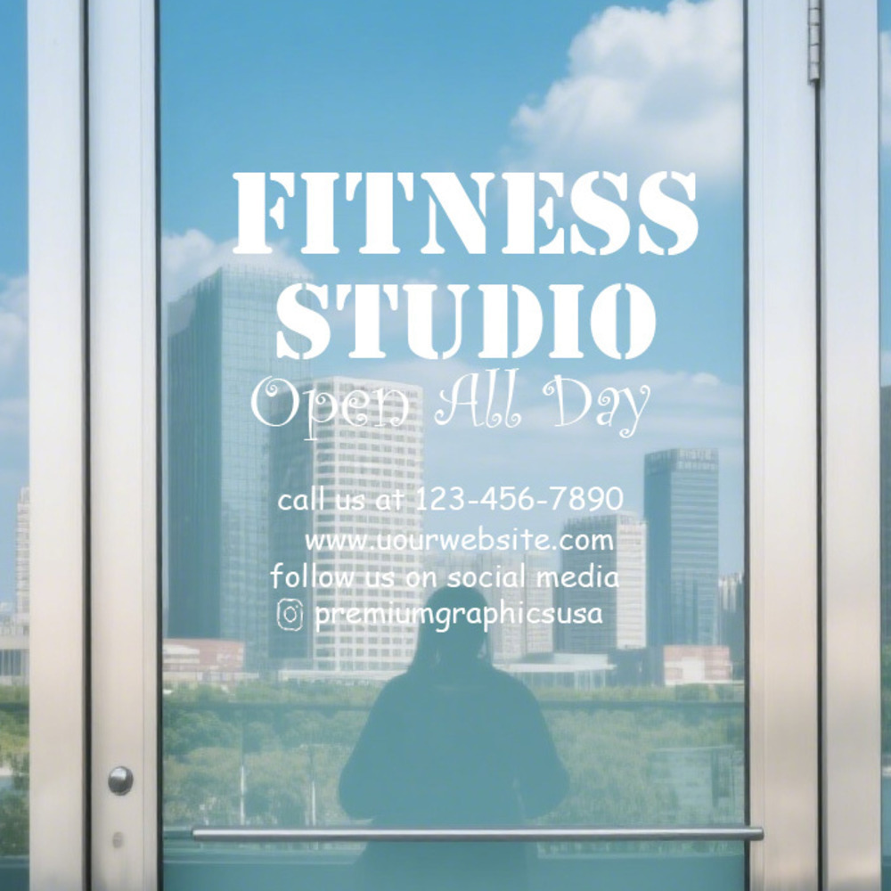 Customizable Studio Window Dec - Pilates Yoga Or Gym reseña y precio