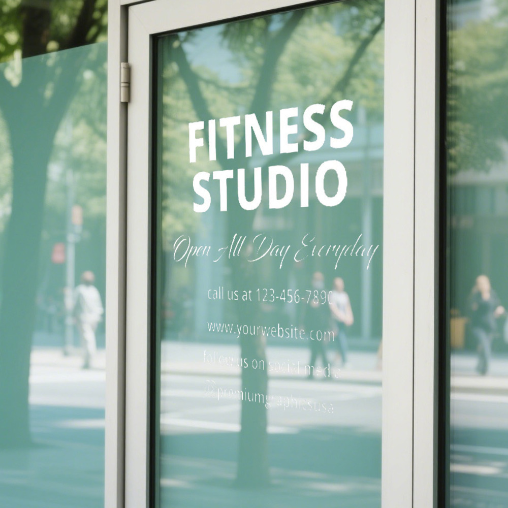 Customizable Studio Window Dec - Pilates Yoga Or Gym reseña y precio