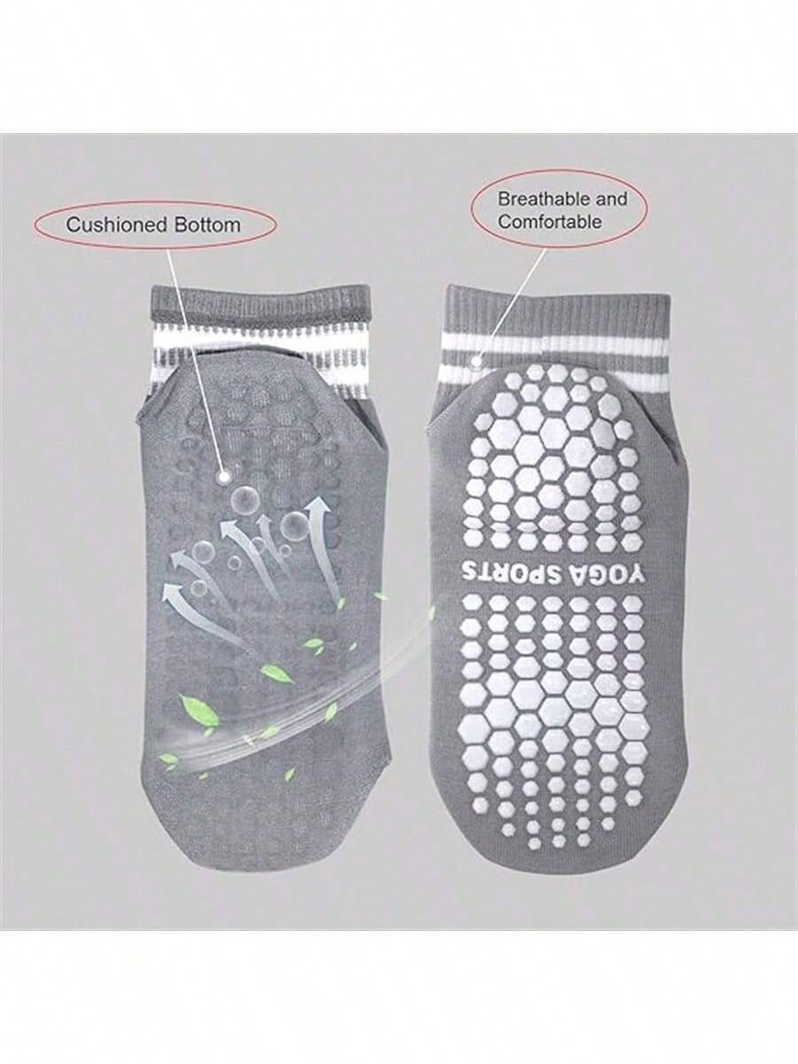 5 Pairs Women Double Stripe No - Pilates Yoga Ballet reseña y precio