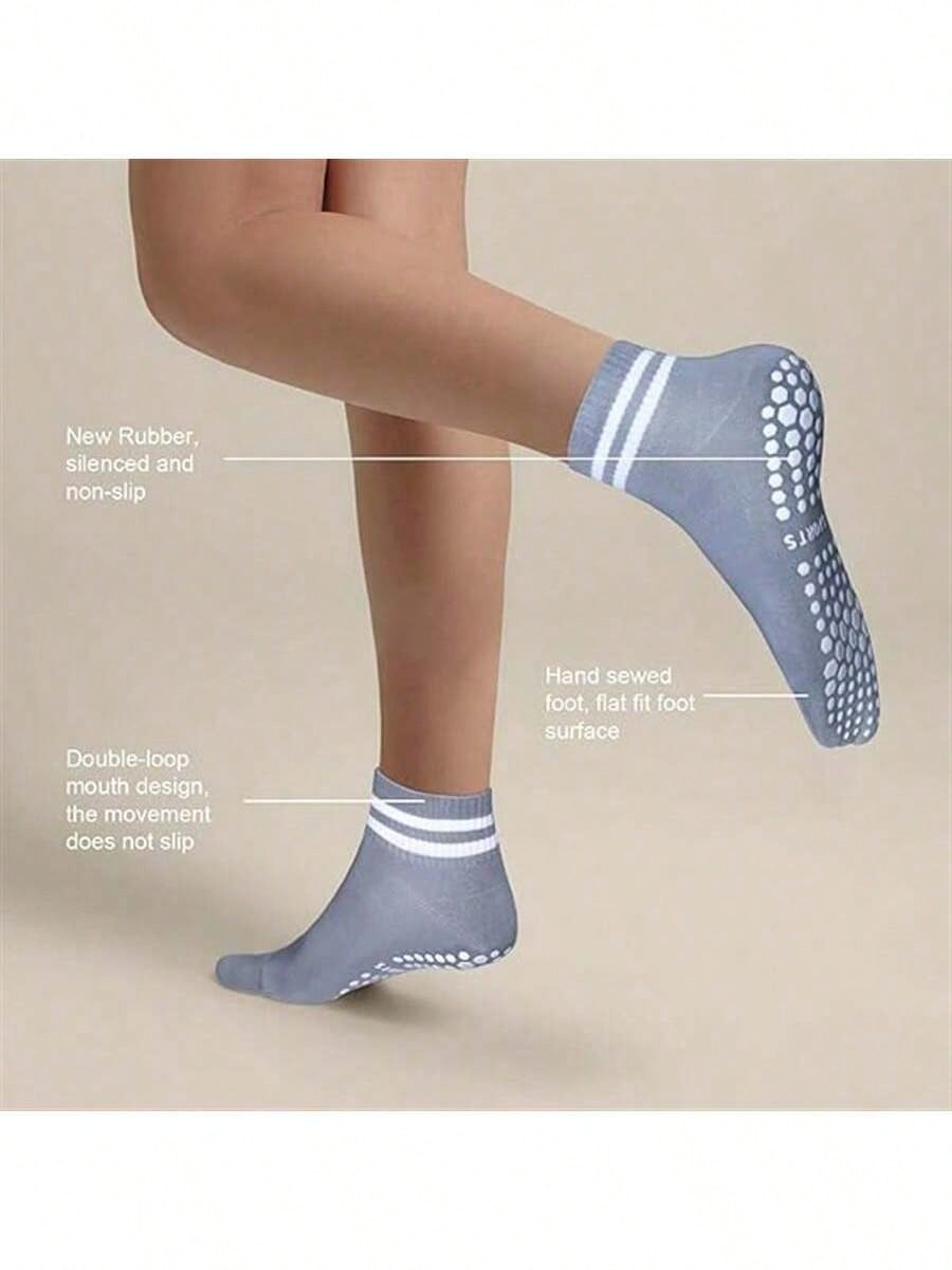5 Pairs Women Double Stripe No - Pilates Yoga Ballet reseña y precio
