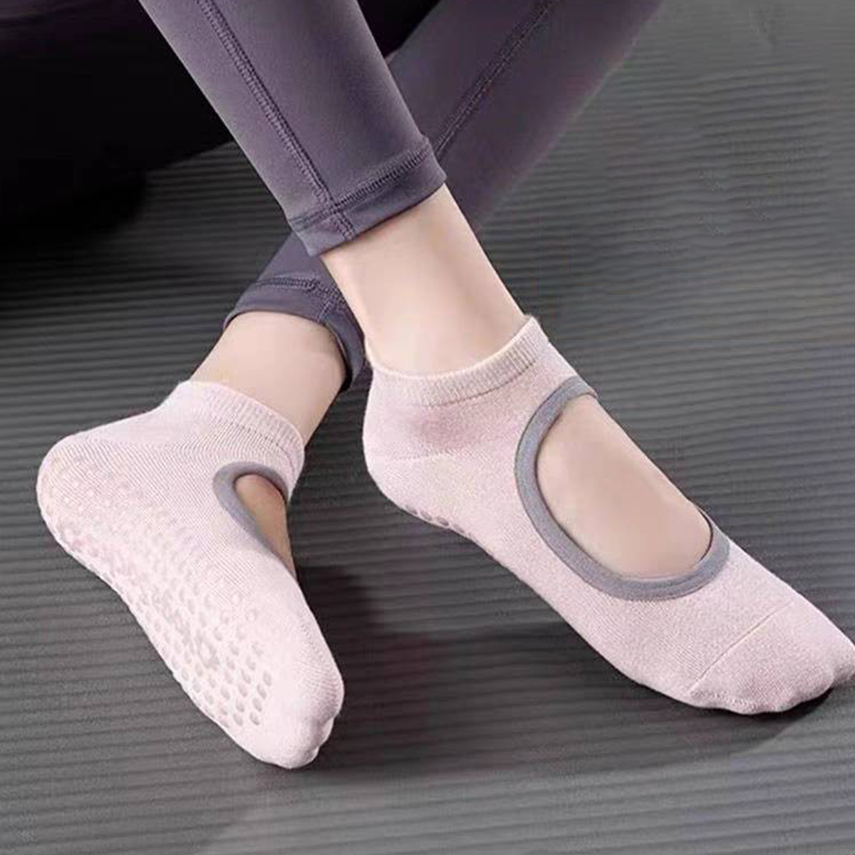 Non-Slip Yoga Socks for Women  - Pilates & Yoga Elastic Band reseña y precio