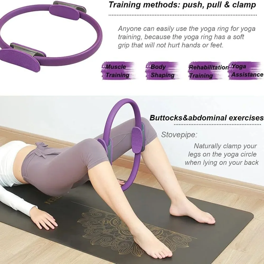 1Pcs Yoga Pilates Ring Non-sli - Pilates Yoga Resistance Ring reseña y precio