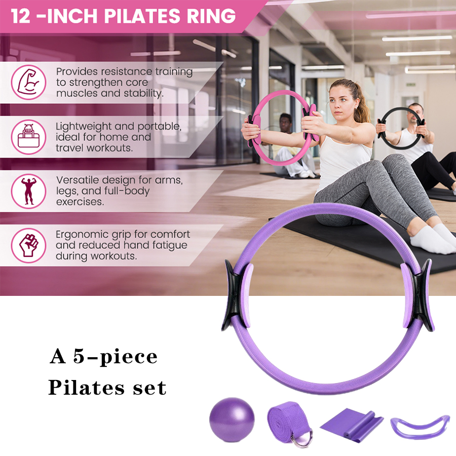 Customized LOGO 5-Piece Home G - Pilates Yoga Resistance Ring reseña y precio