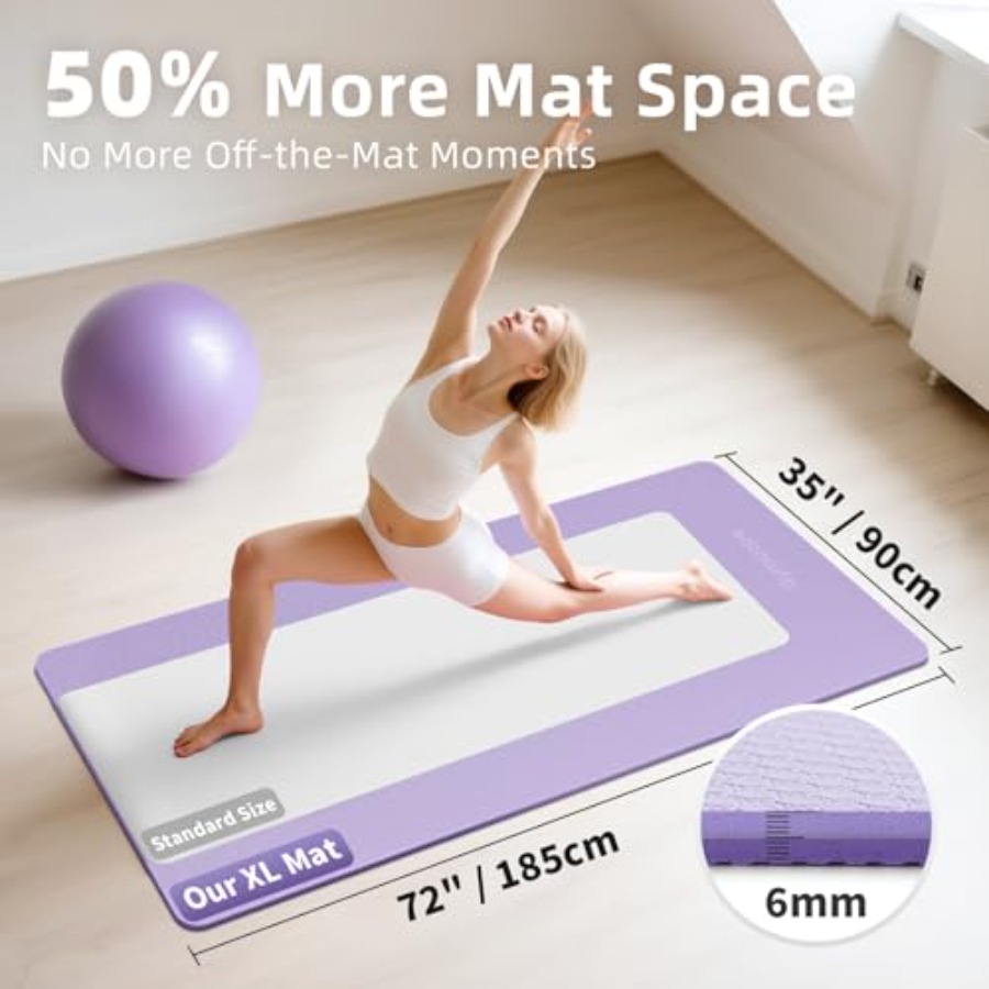 Extra Large Yoga Mat 72x48 or  - Pilates Yoga Or Gym reseña y precio