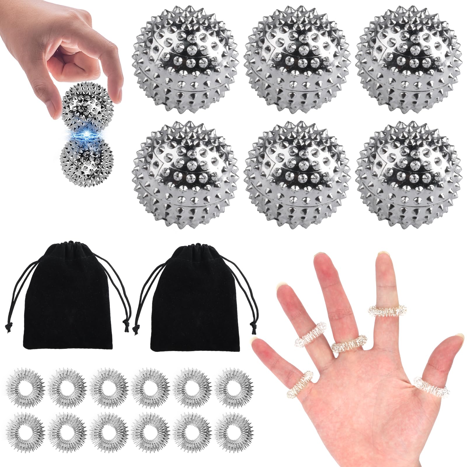LiuHancsqd Massage Set: Magnet - Acupressure Ball Set reseña y precio