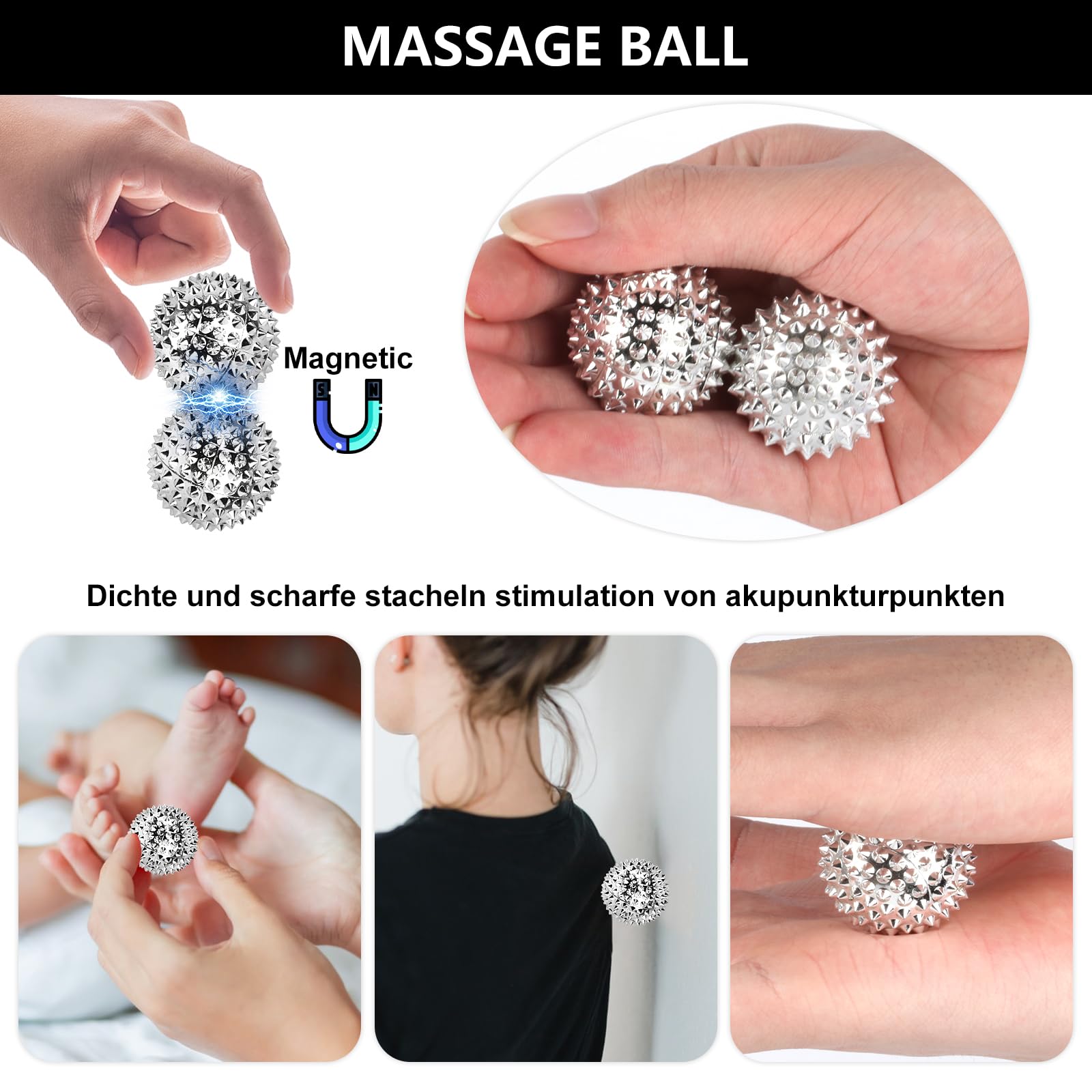 LiuHancsqd Massage Set: Magnet - Acupressure Ball Set reseña y precio