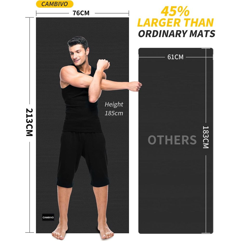 Extra Large Yoga Mat for Men & - Pilates Yoga Or Gym reseña y precio
