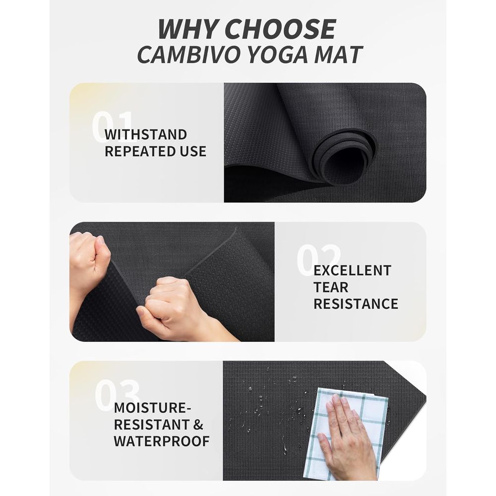 Extra Large Yoga Mat for Men & - Pilates Yoga Or Gym reseña y precio