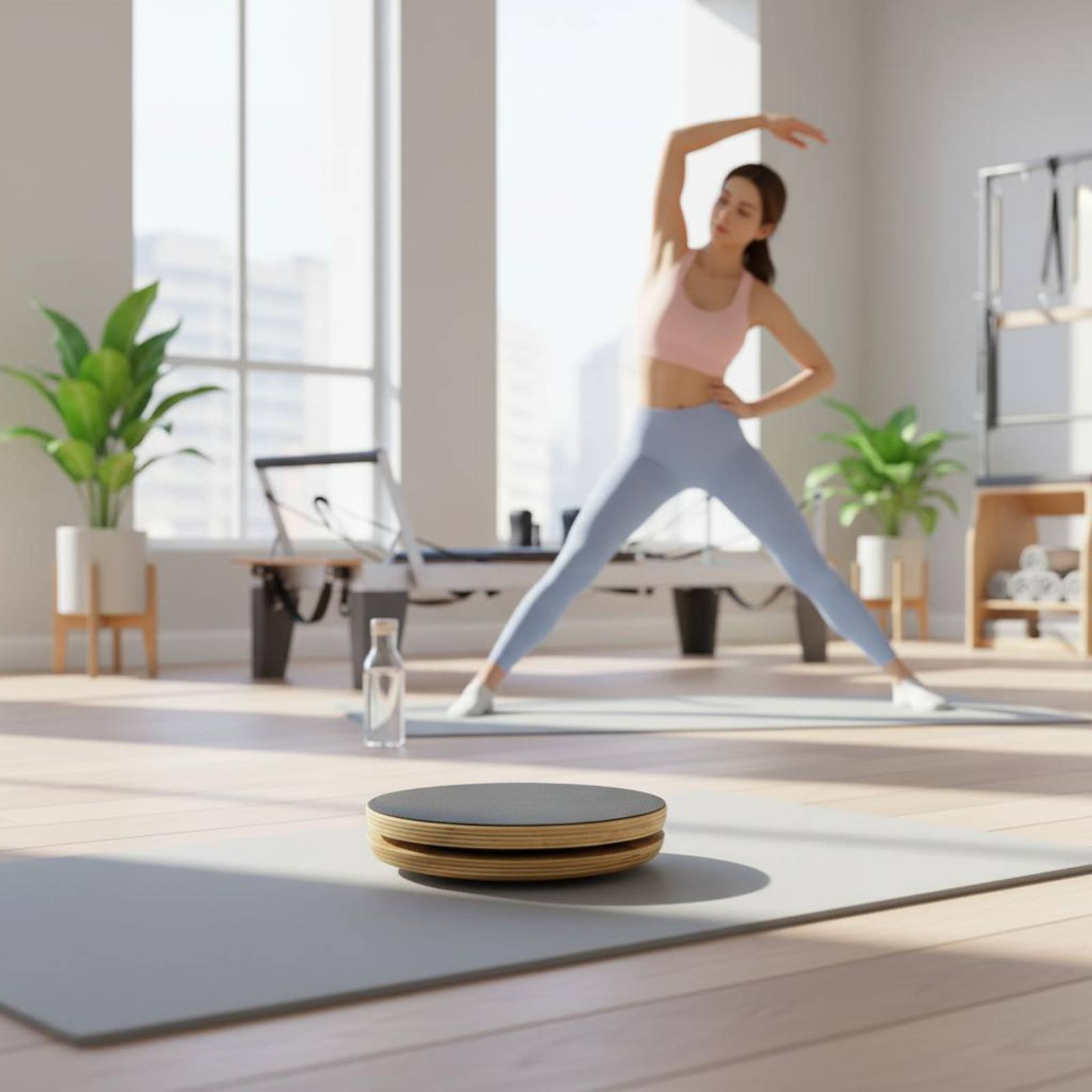 2 Pieces Wooden Pilates Disc S - Pilates & Yoga Elastic Band reseña y precio